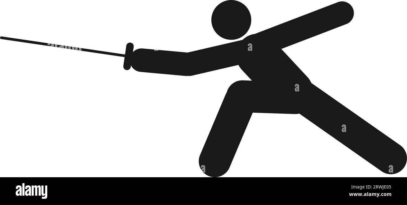 fencing sport icon vector illustration design Stock Vector