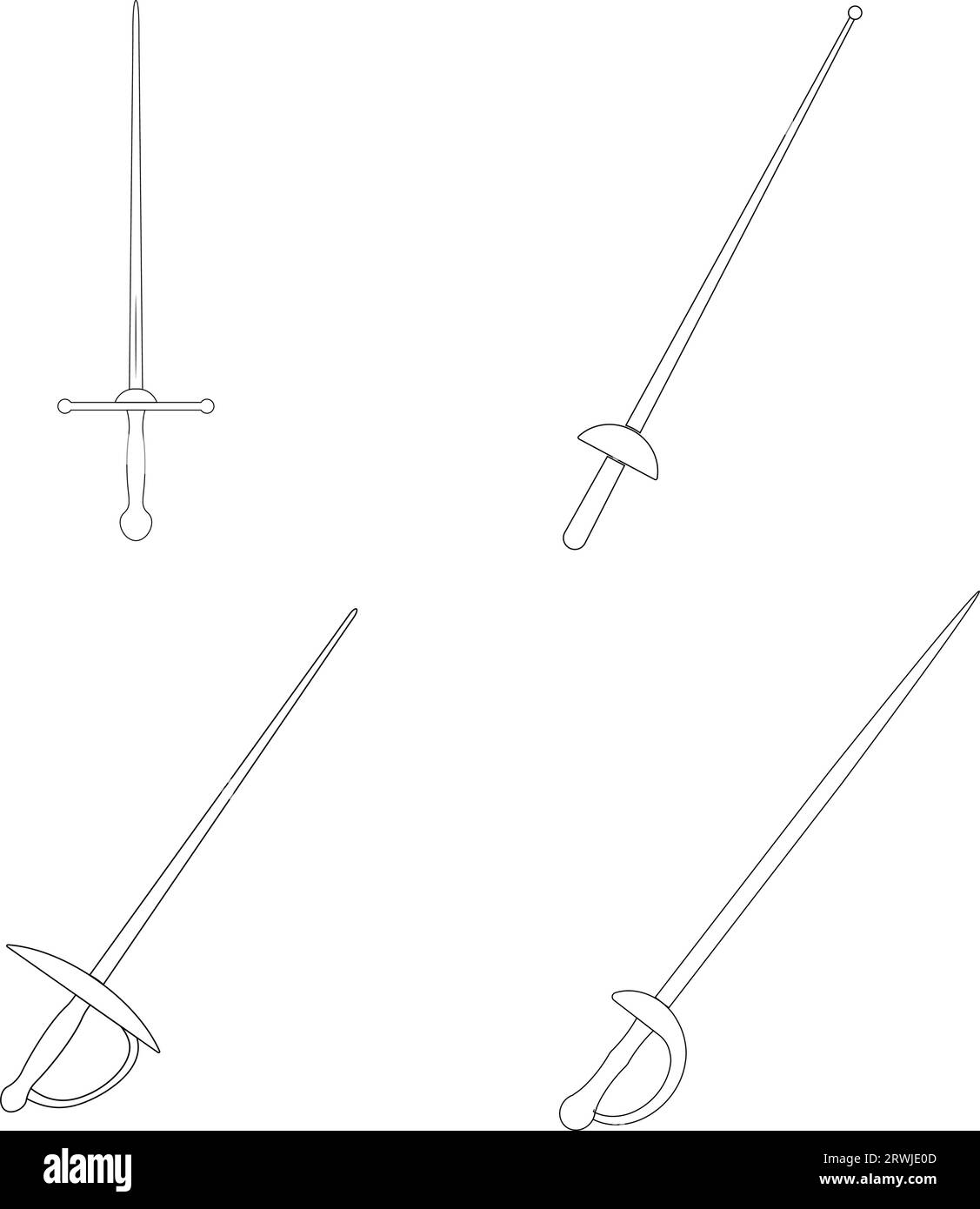 Sword fencing Stock Vector Images Alamy