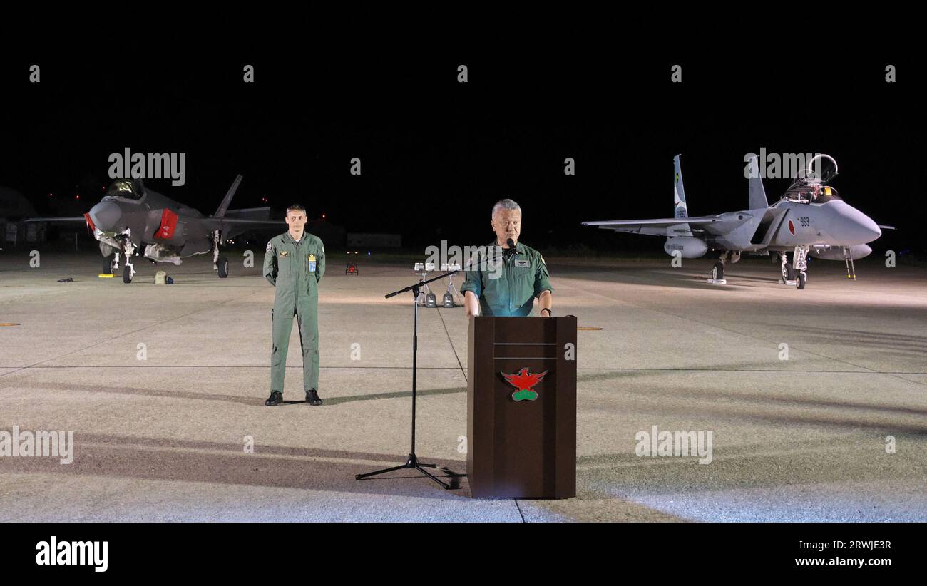 Japan Air Self Defense Force 6th Air Wing flight group Commander Col ...