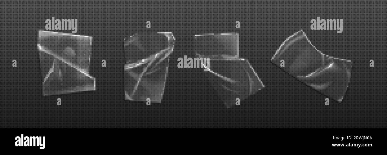 Plastic transparent clear wide duct tape sticker label. Adhesive