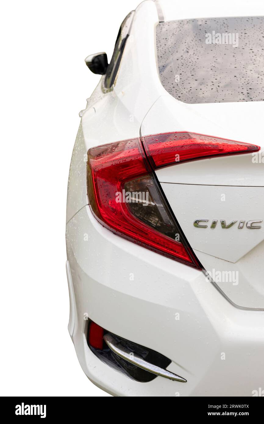 Left rear Honda Civic car light closeup Swat, Pakistan 02 August