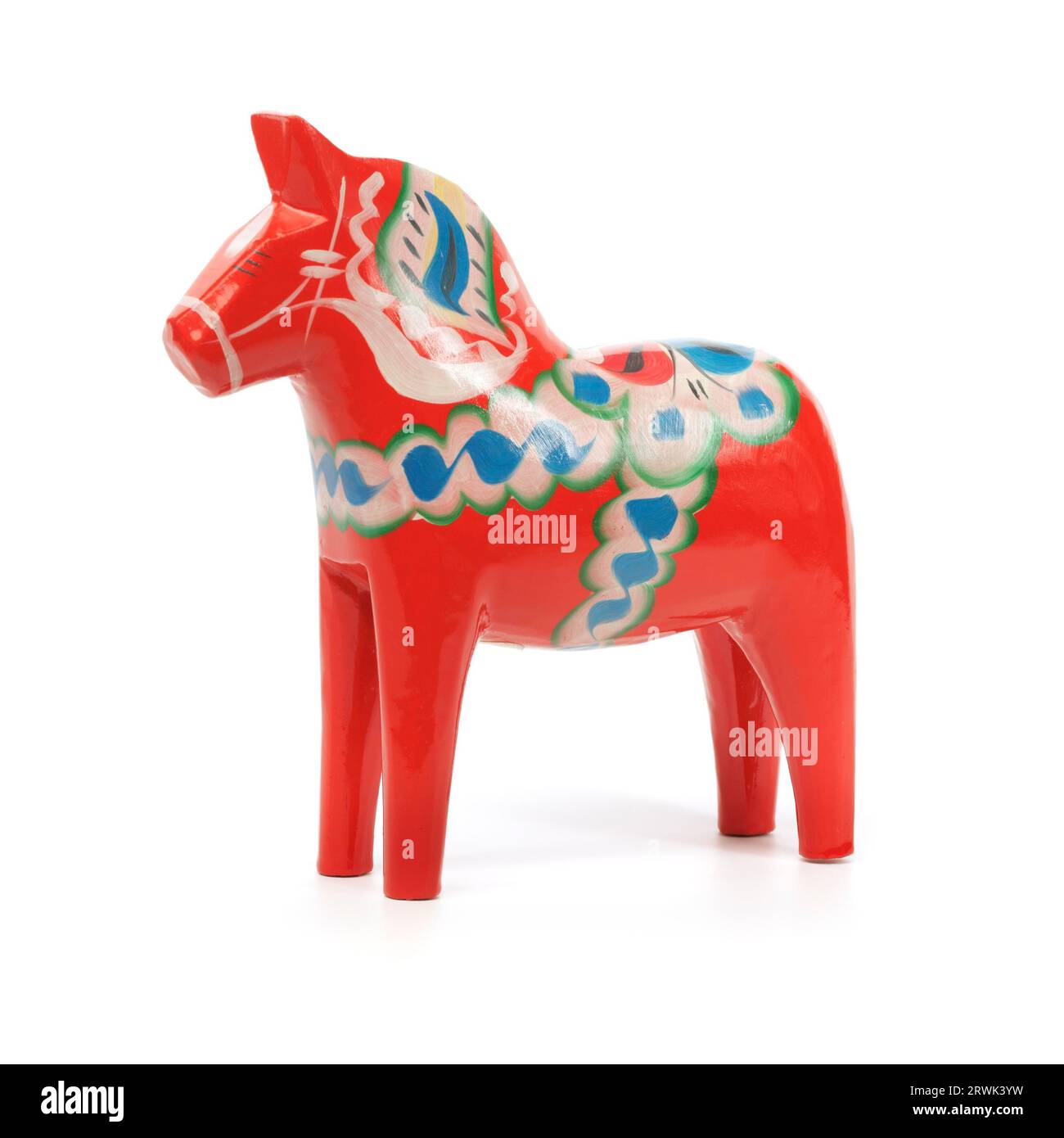 A Traditional Dalecarlian horse or Dala horse (Swedish: Dalahast) It has become a symbol of Dalarna as well as Sweden in general. The design of the Stock Photo