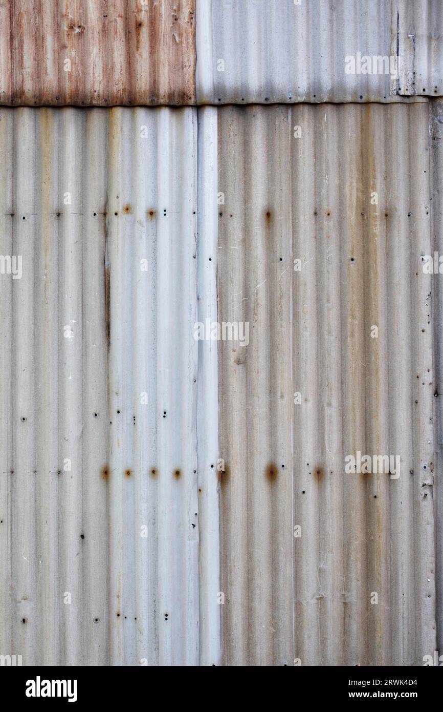 Corrugated iron background Stock Photo - Alamy