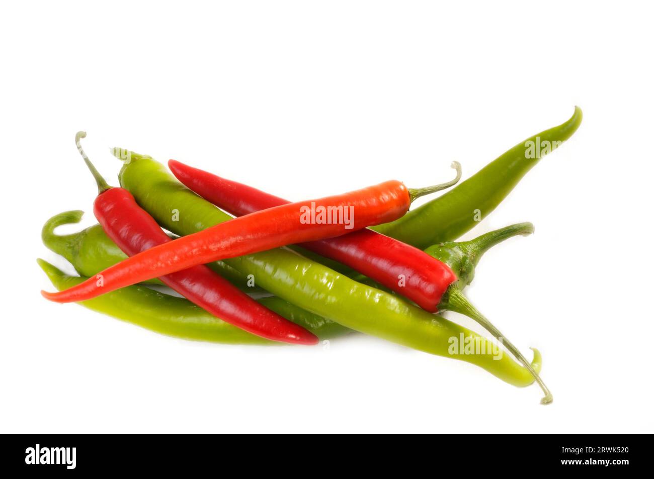 Red and green chillies Stock Photo Alamy