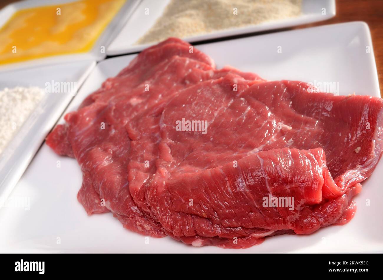 Veal escalope Stock Photo