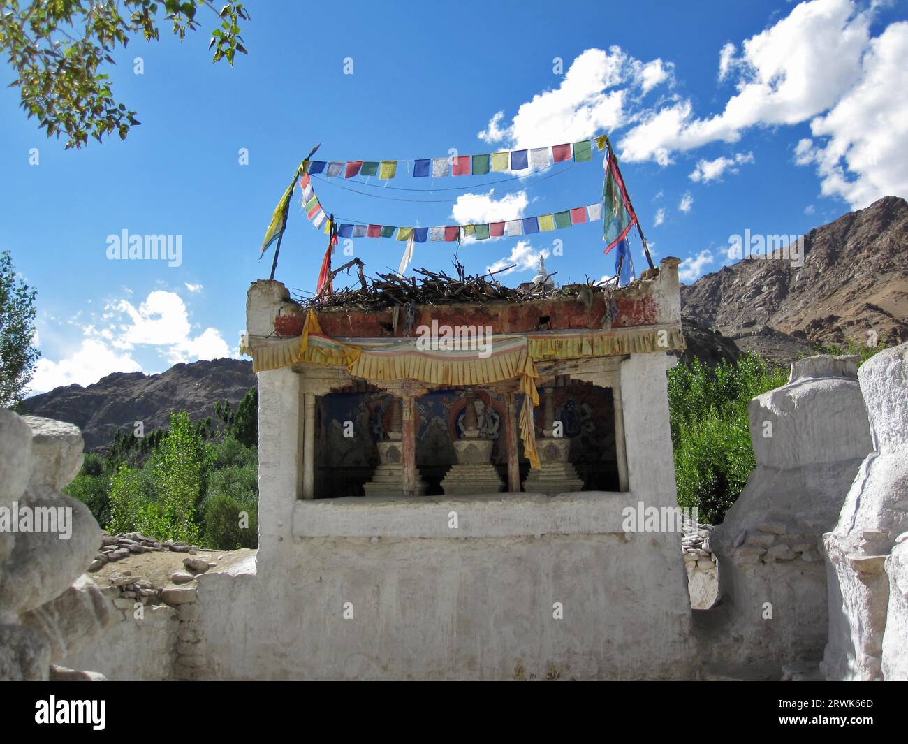 Go Mang Choerten (9th century), Chanskar (Leh), Ladakh Stock Photo
