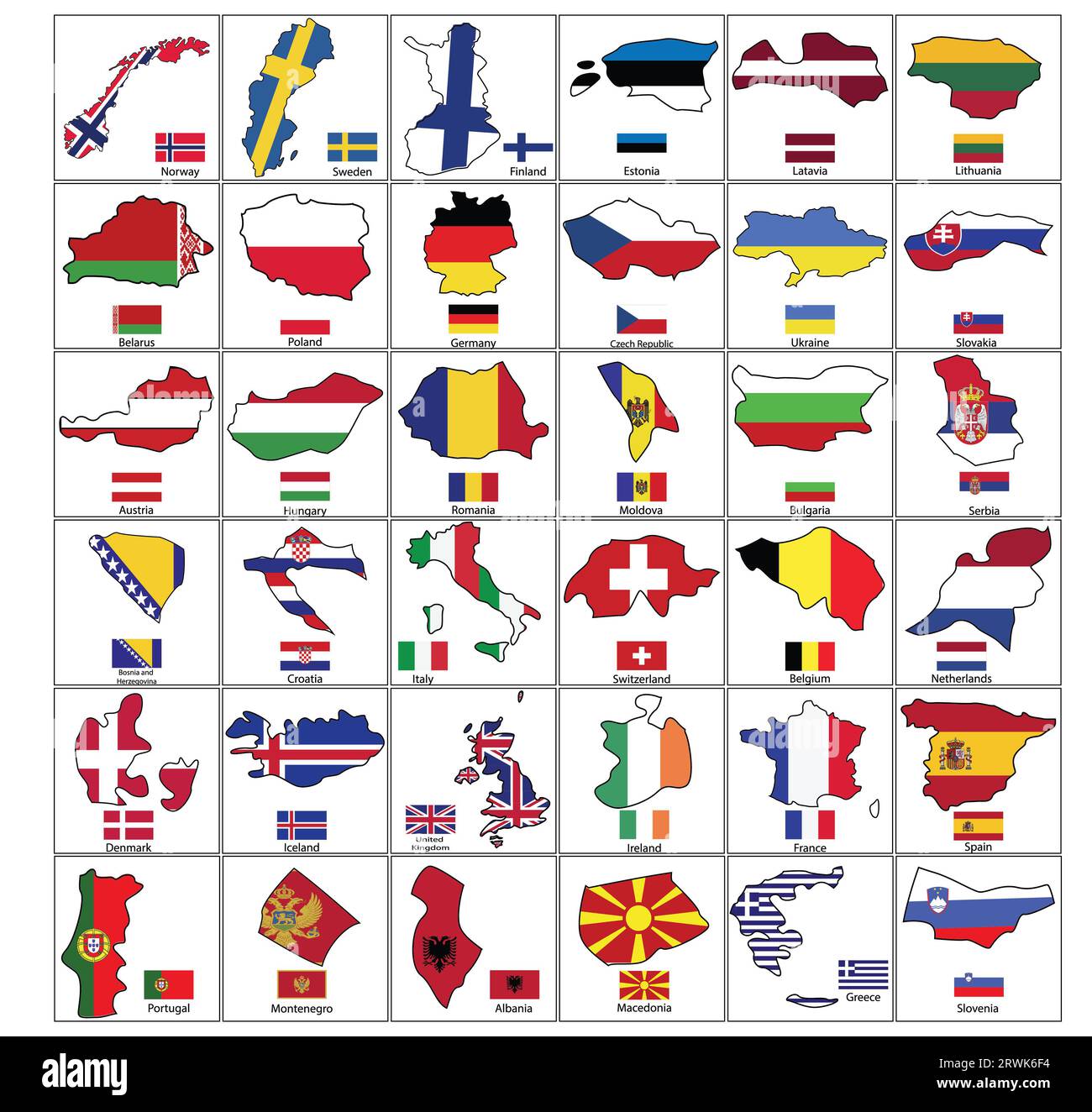 European Flags And Names