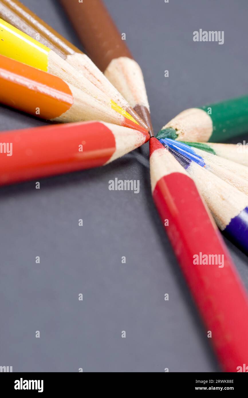 Colored pencils photographed in a studio environment Stock Photo Alamy