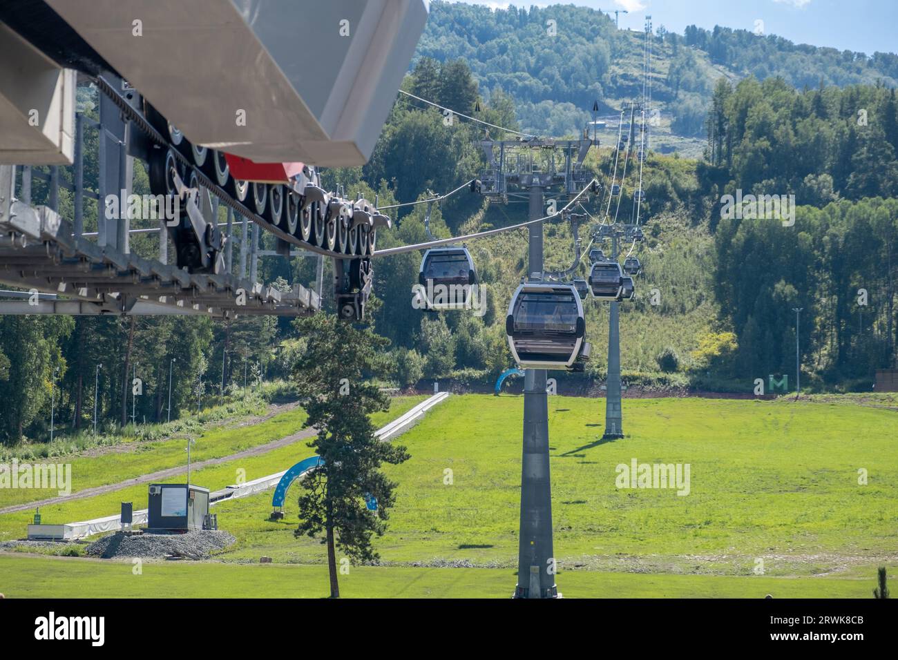 Close-up of a cable car cabin against the sky Stock Photo - Alamy