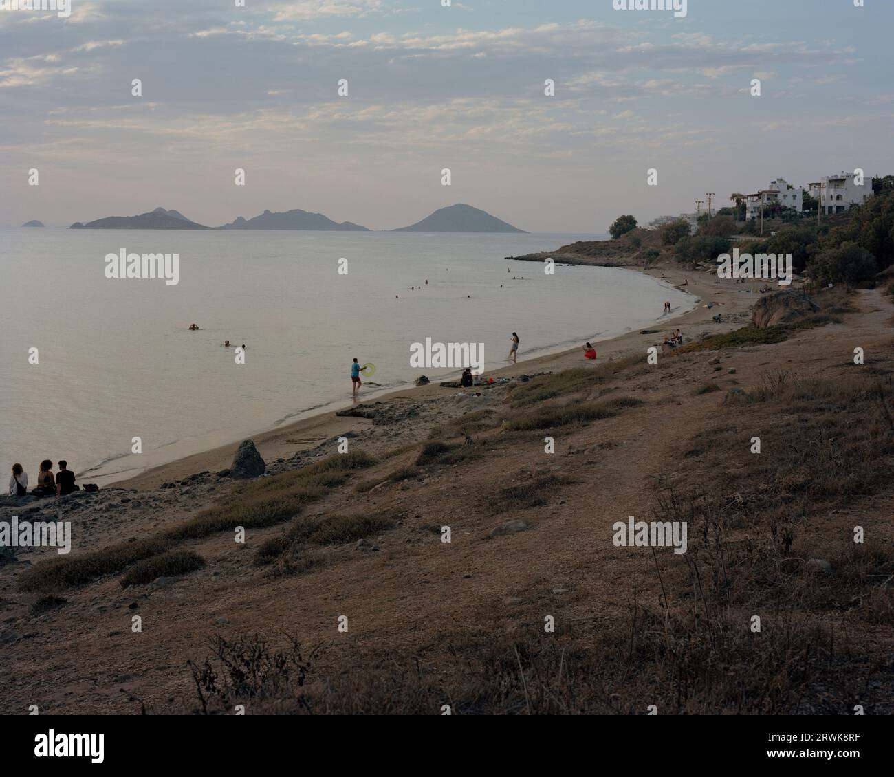 Akyarlar beach in Bodrum, Turkey, where the lifeless body of three-year-old Alan Kurdi, a Syrian refugee, was discovered on September 2, 2015. This st Stock Photo