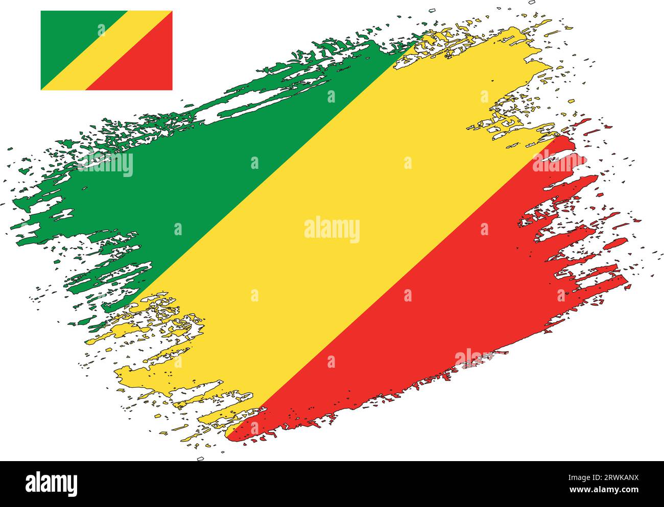 Brush Design Congo Flag Vector Stock Vector Image & Art - Alamy