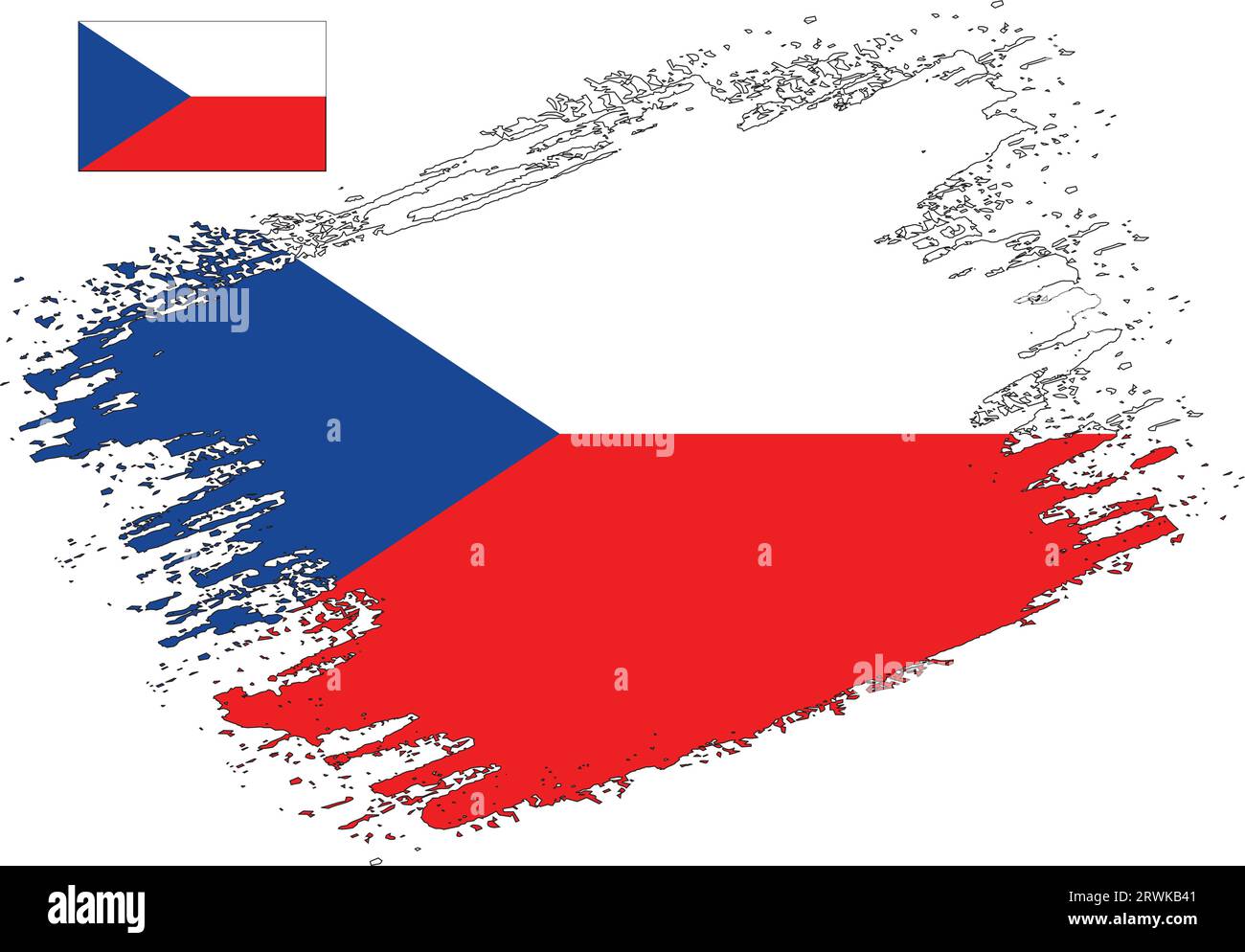 Brush Design Czech Republic Flag Vector Stock Vector Image & Art Alamy