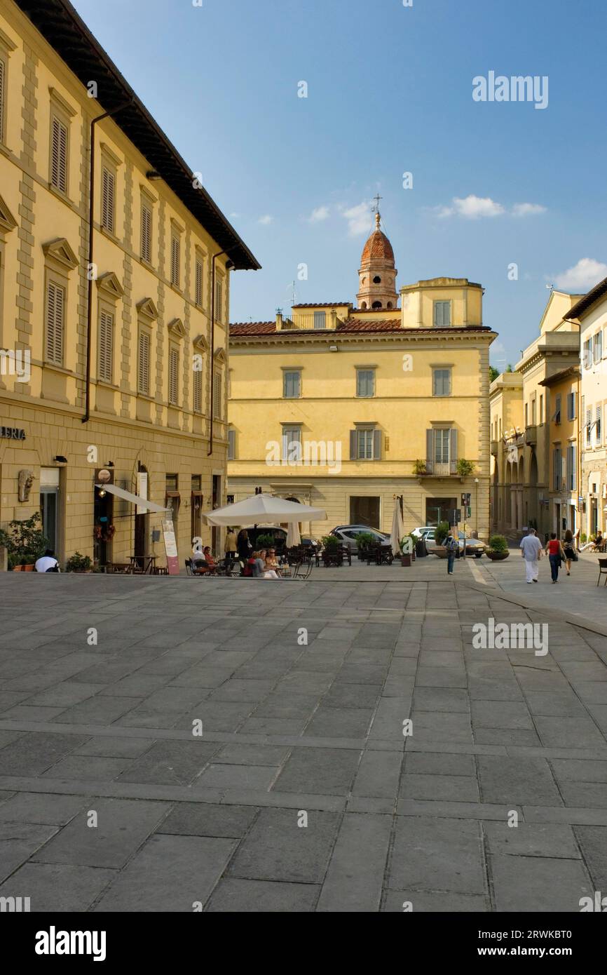 Piazza in Arezzo Stock Photo