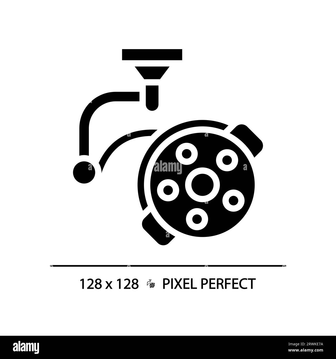 Surgical lamp pixel perfect black glyph icon Stock Vector Image & Art ...