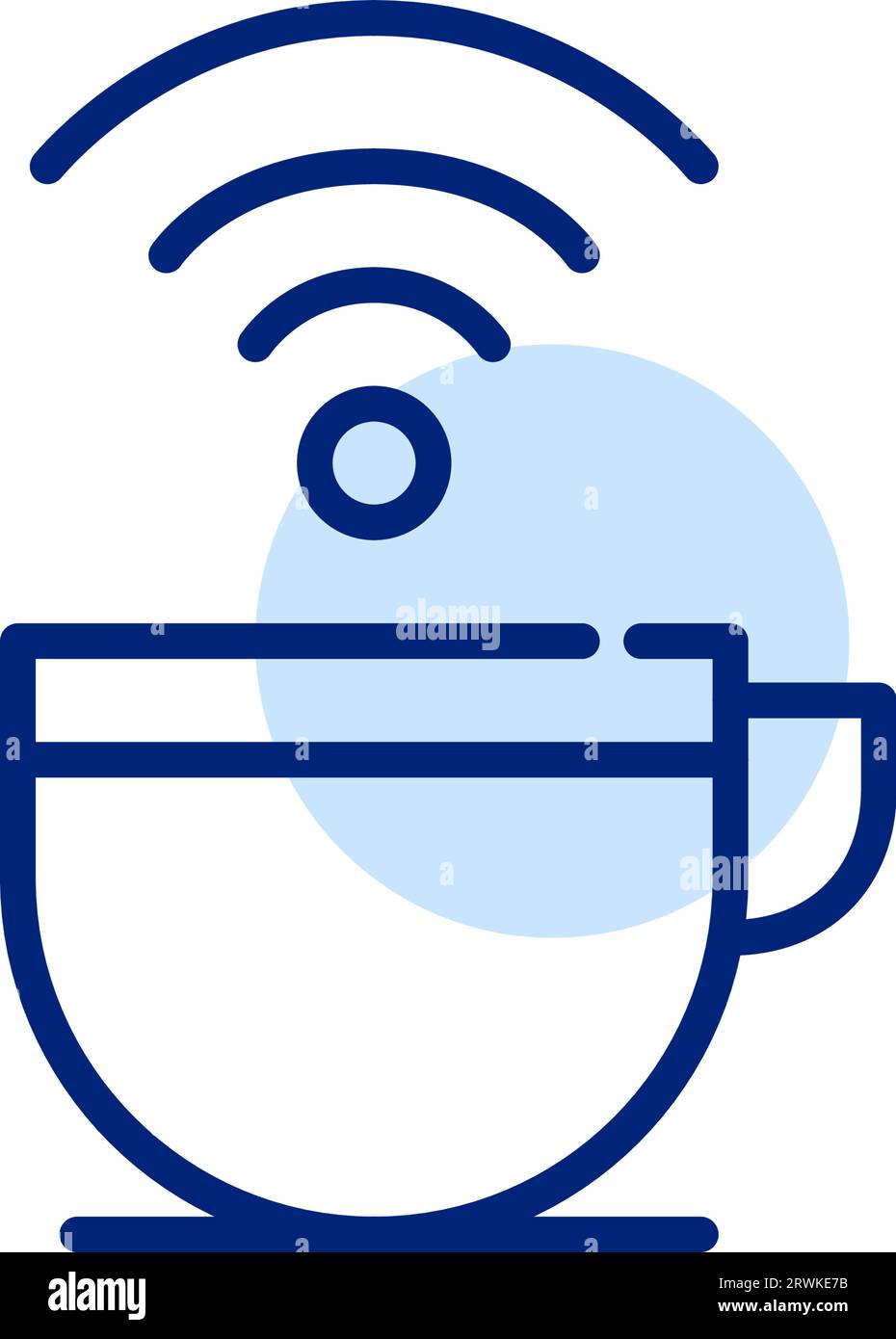 Internet cafe icon. Coffee cup and wi-fi. Pixel perfect icon Stock ...