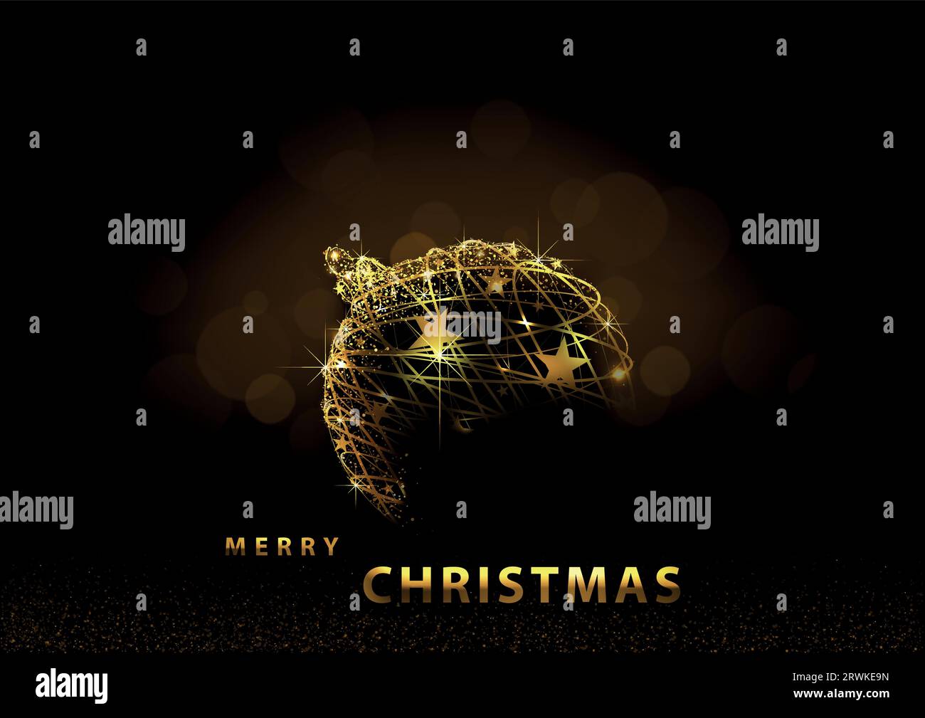 Christmas wire golden stars hi-res stock photography and images - Alamy
