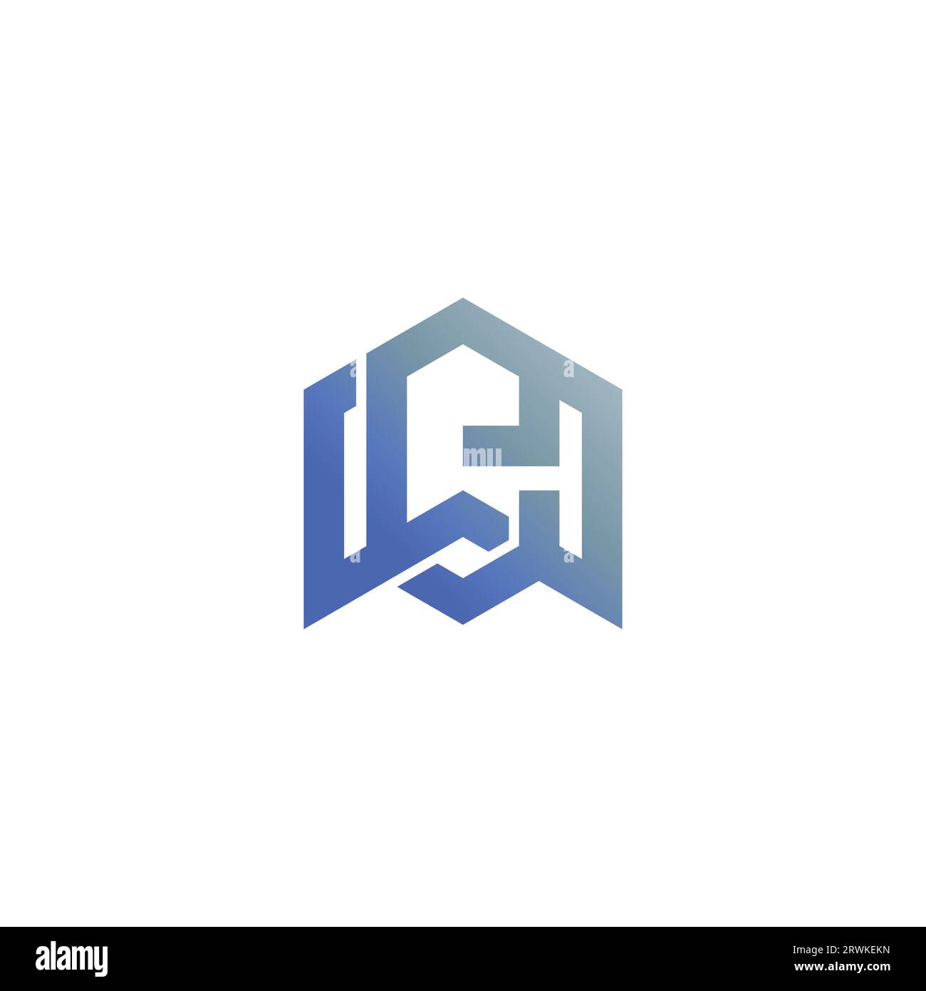letter ew home shape gradient logo vector Stock Vector