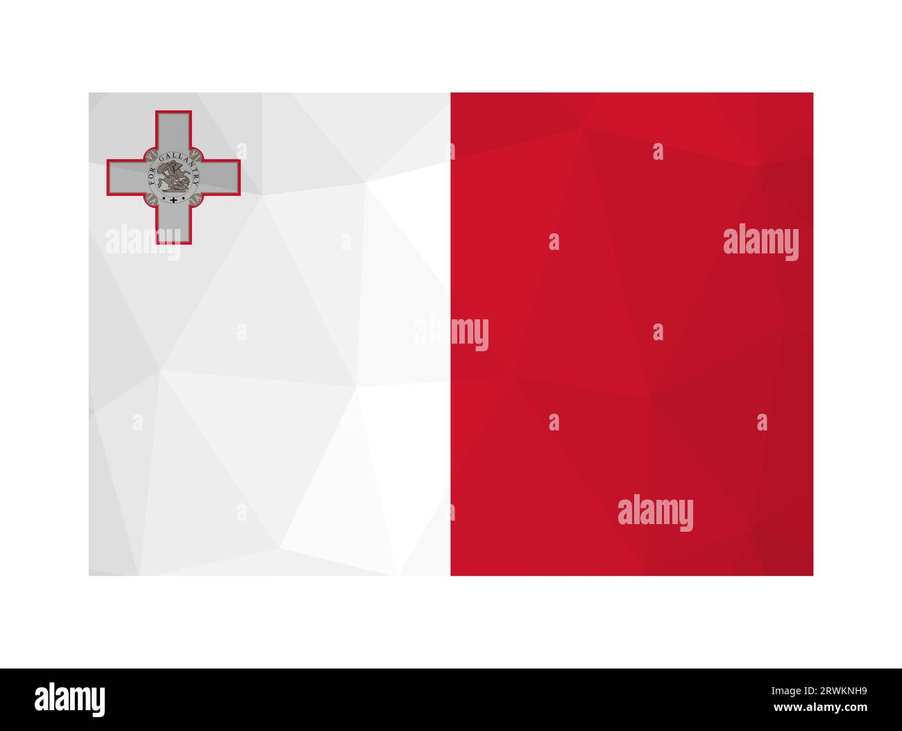 Vector Isolated Illustration National Maltese Flag With Bicolour 