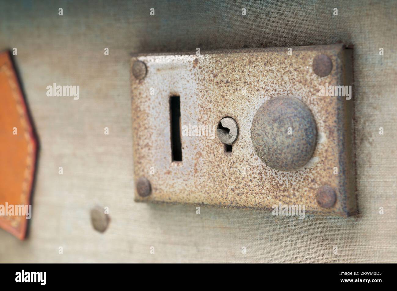suitcase lock with rust Stock Photo Alamy