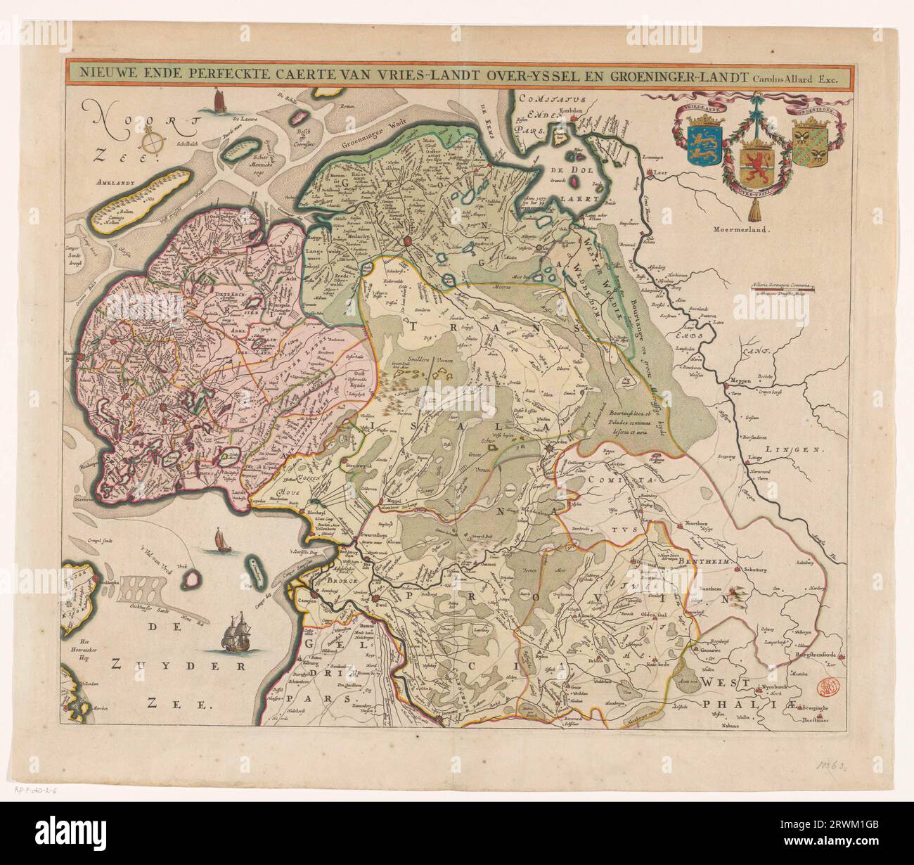 Map of Friesland, Overijssel and Groningen Stock Photo Alamy