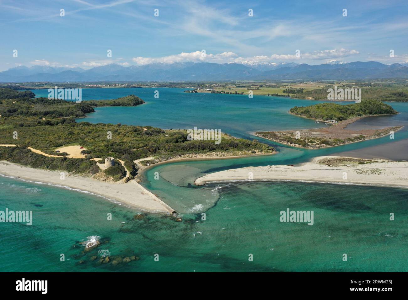 Etang de Diana corsica Stock Photo - Alamy