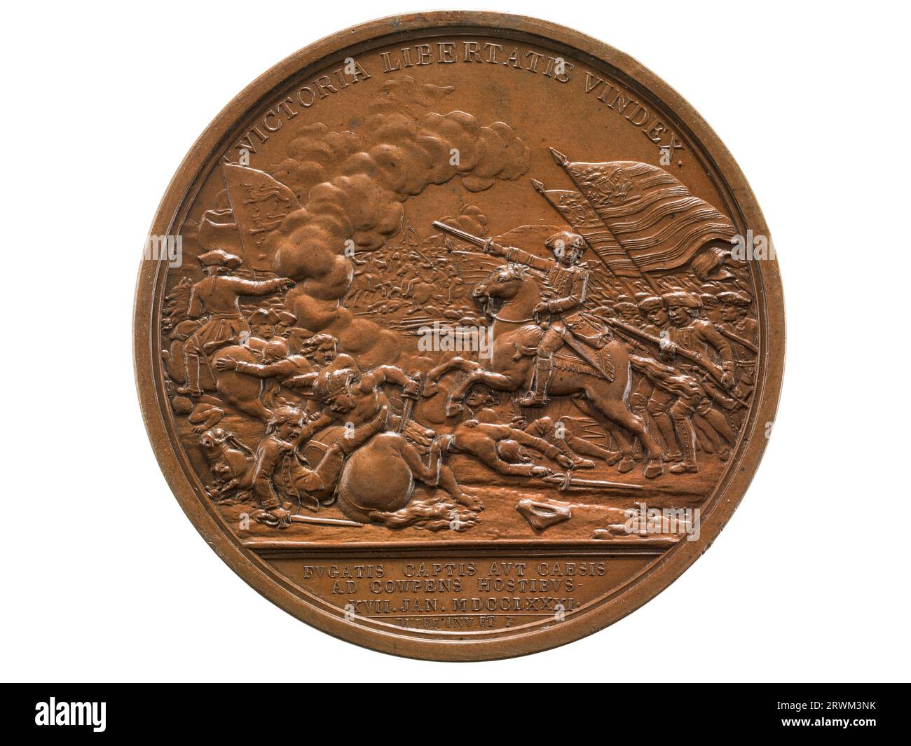 Medal, Daniel Morgan at the Cowpens, 1781, reverse. 1980.0444.0009. Stock Photo