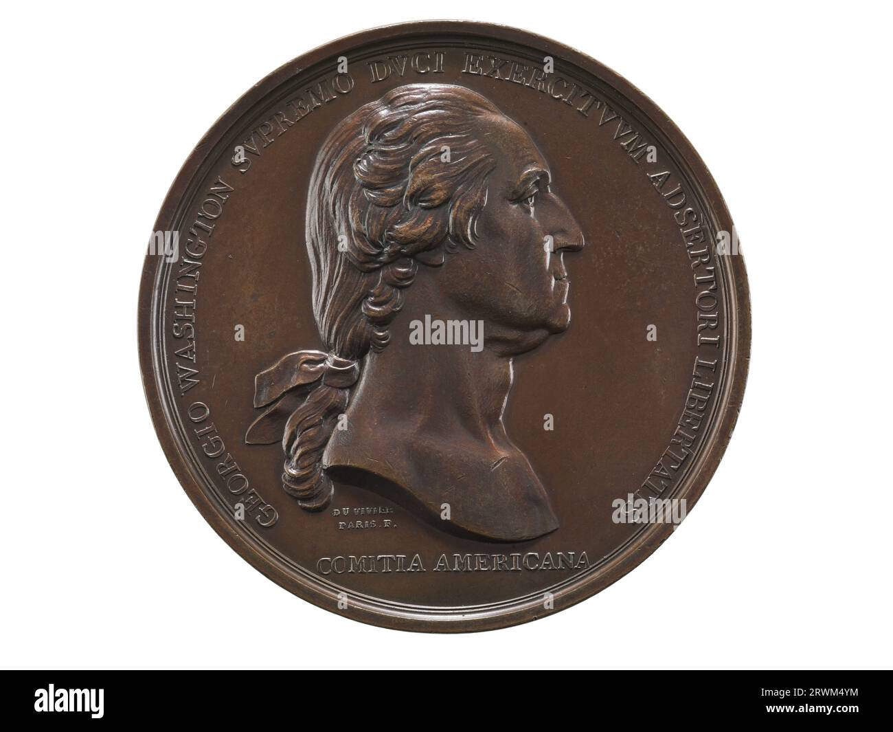 Medal, George Washington before Boston, 1790, obverse. 1992.0061.1303. Stock Photo