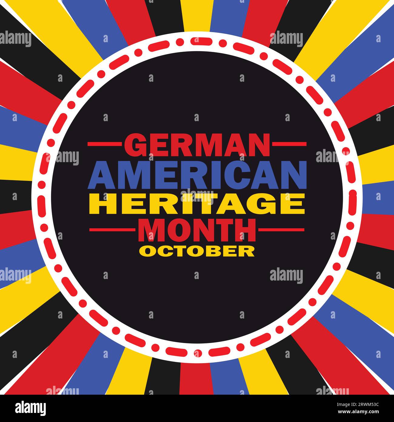 German American Heritage Month October. Vector illustration. Suitable