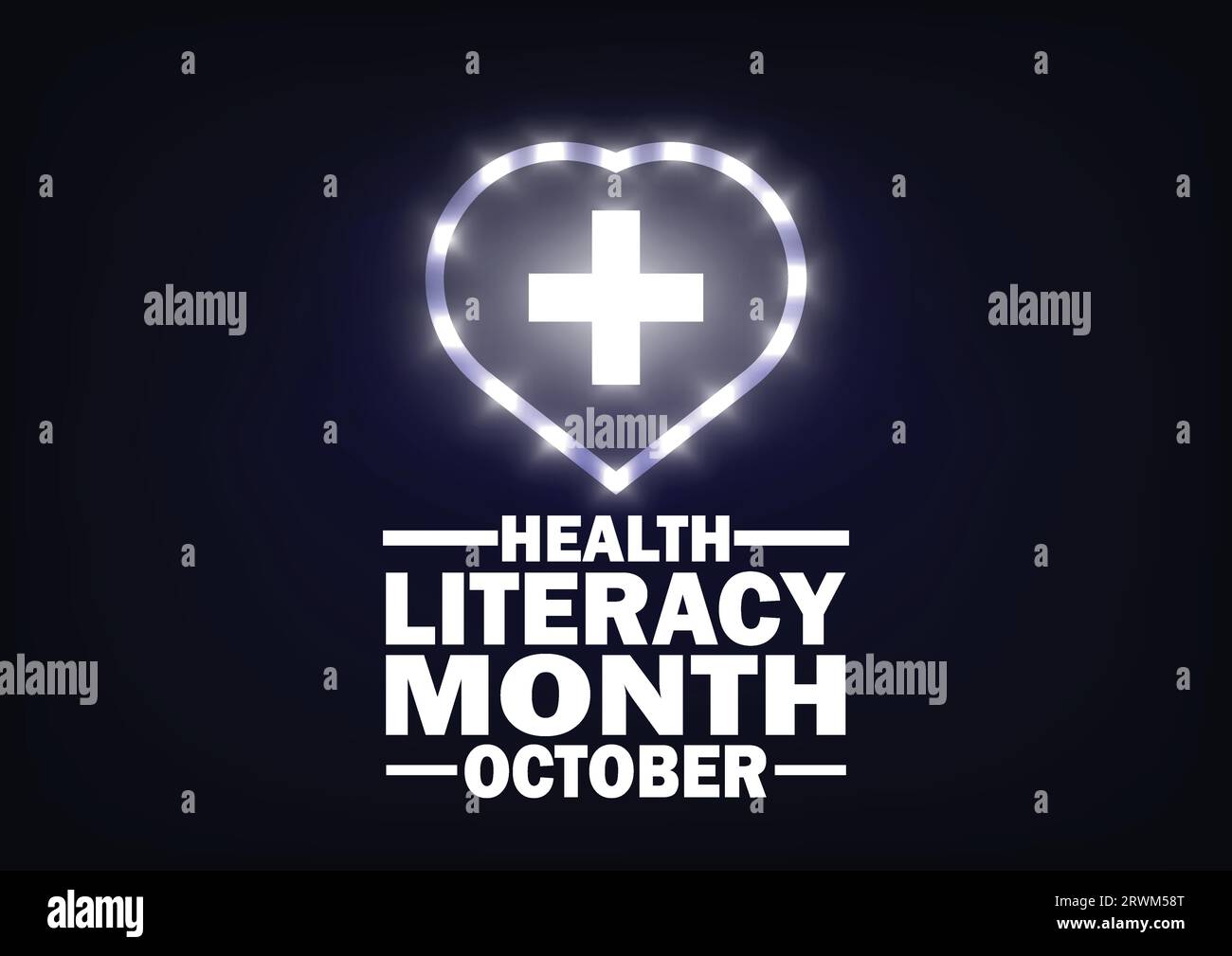 Health Literacy Month October. Vector illustration Suitable for