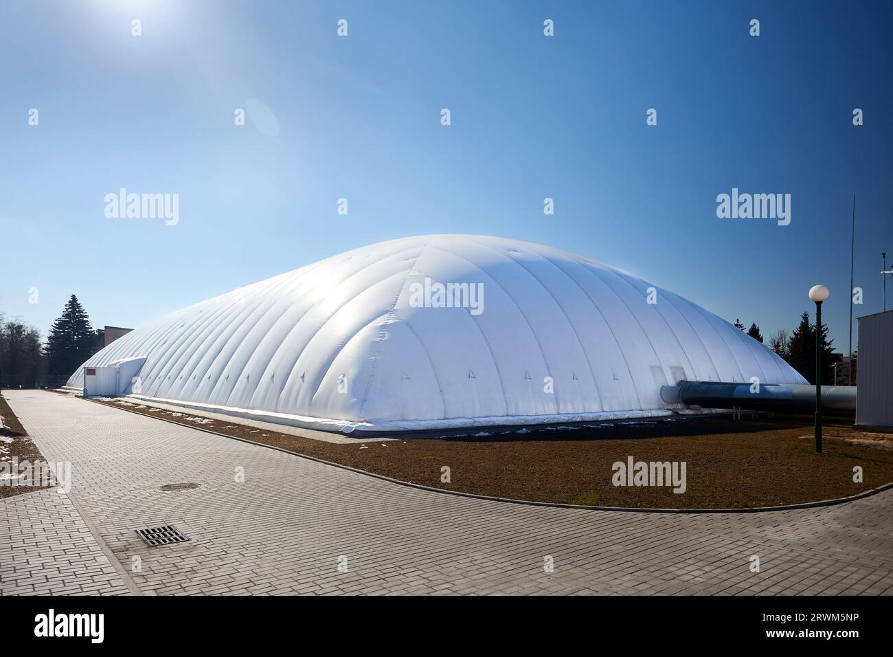 Inflatable air dome stadium. Inflated Tennis air dome or Tennis bubble