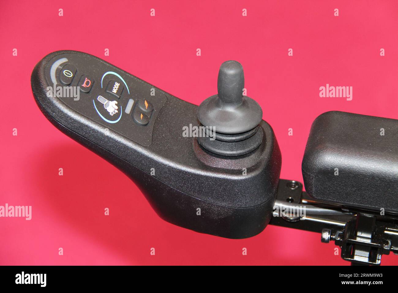 The Hand Operated Controls of an Electric Wheelchair Stock Photo Alamy