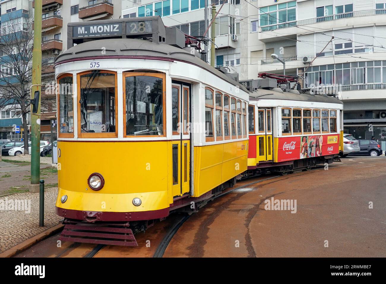 Portugal, Lisbon, The yellow tram 28 is one of the famous icons of