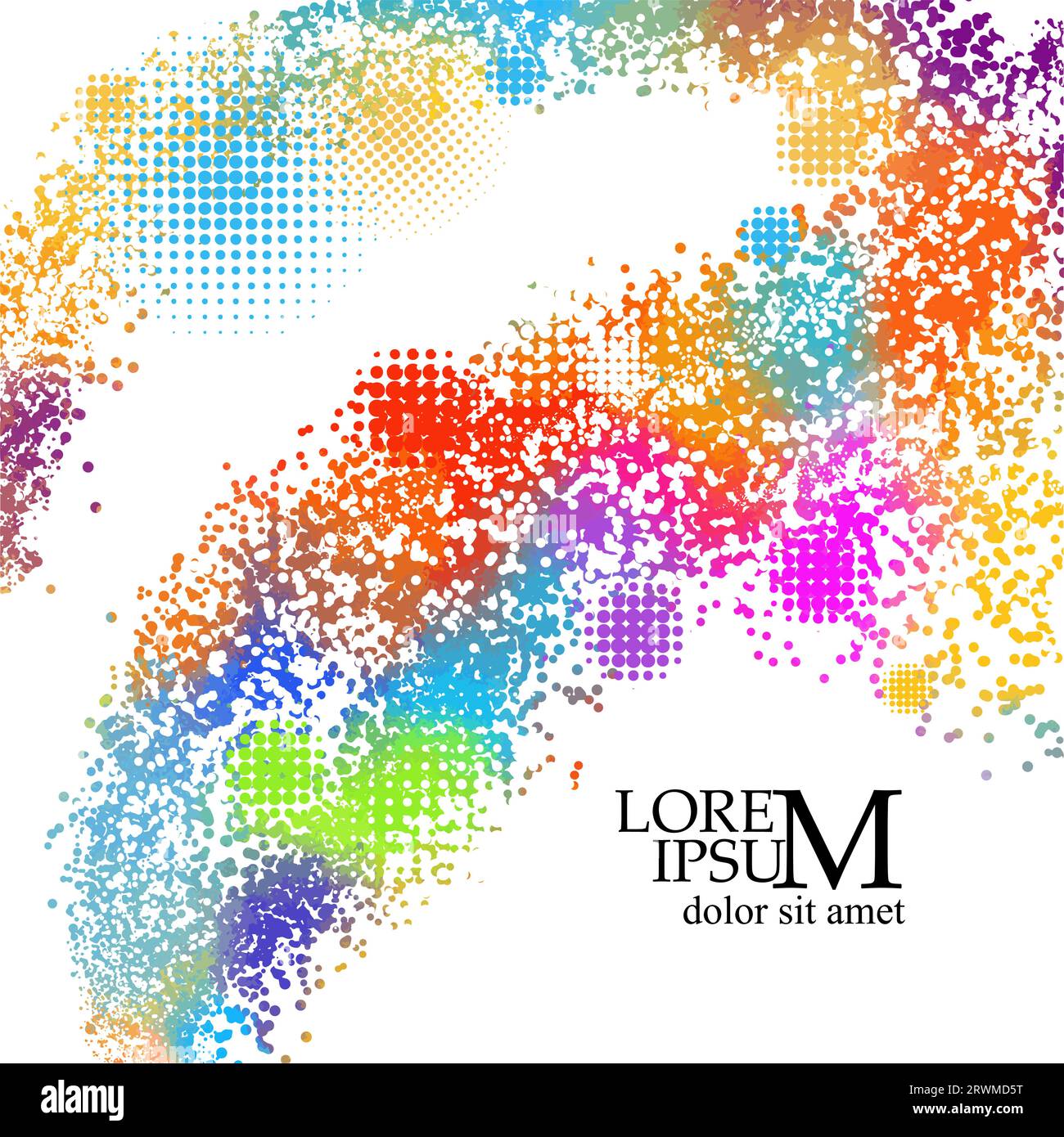 Background colorful halftone gradient. Abstract colored background from dots. Vector illustration Stock Vector