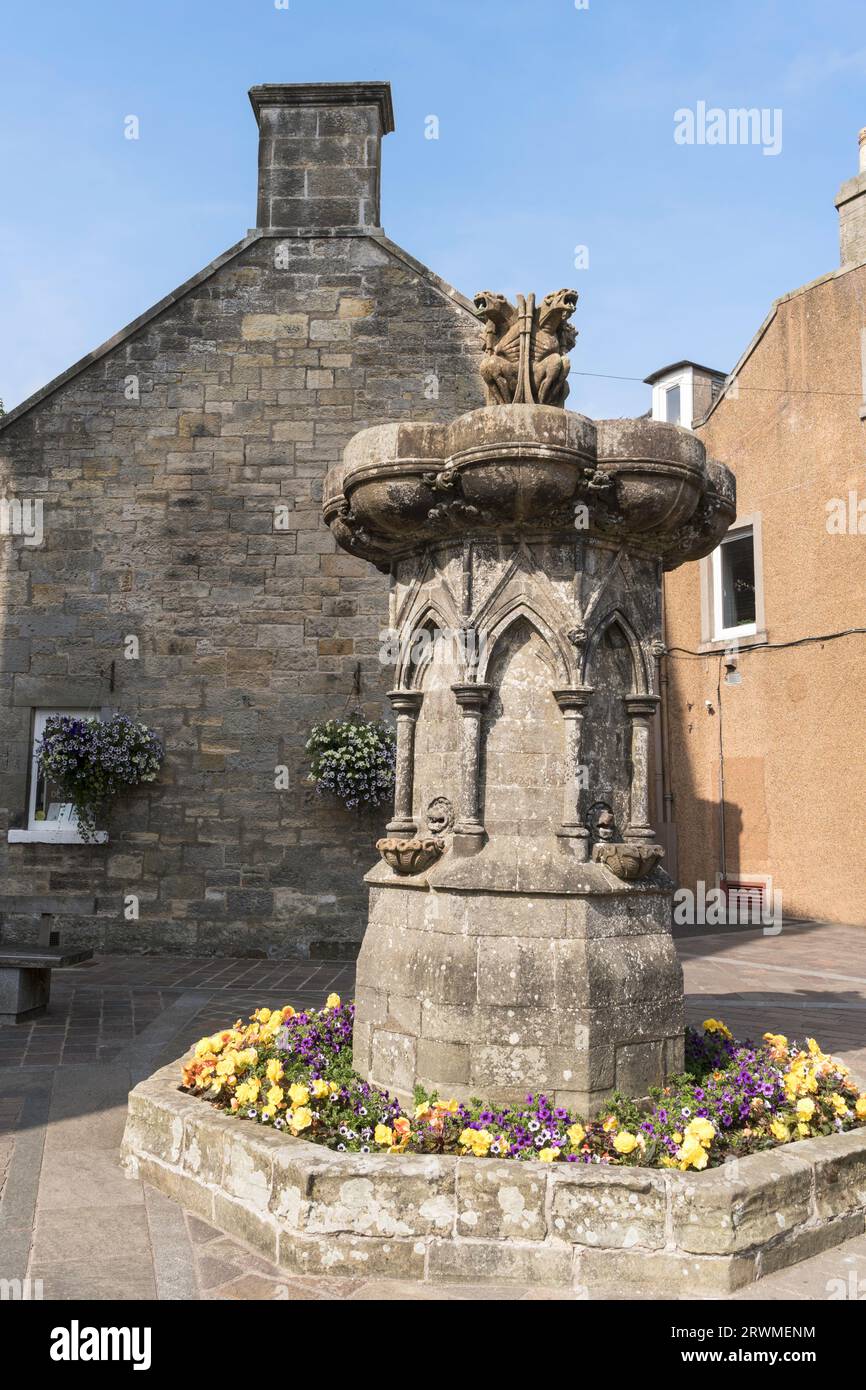 The Crosswell or Cross Well fountain, Kinross, Scotland, UK Stock Photo