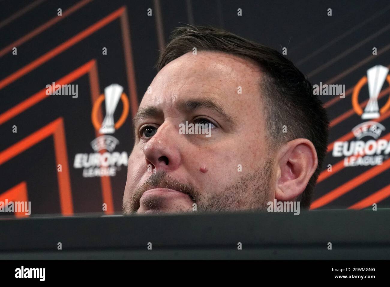 Rangers manager Michael Beale during press conference at the Rangers ...
