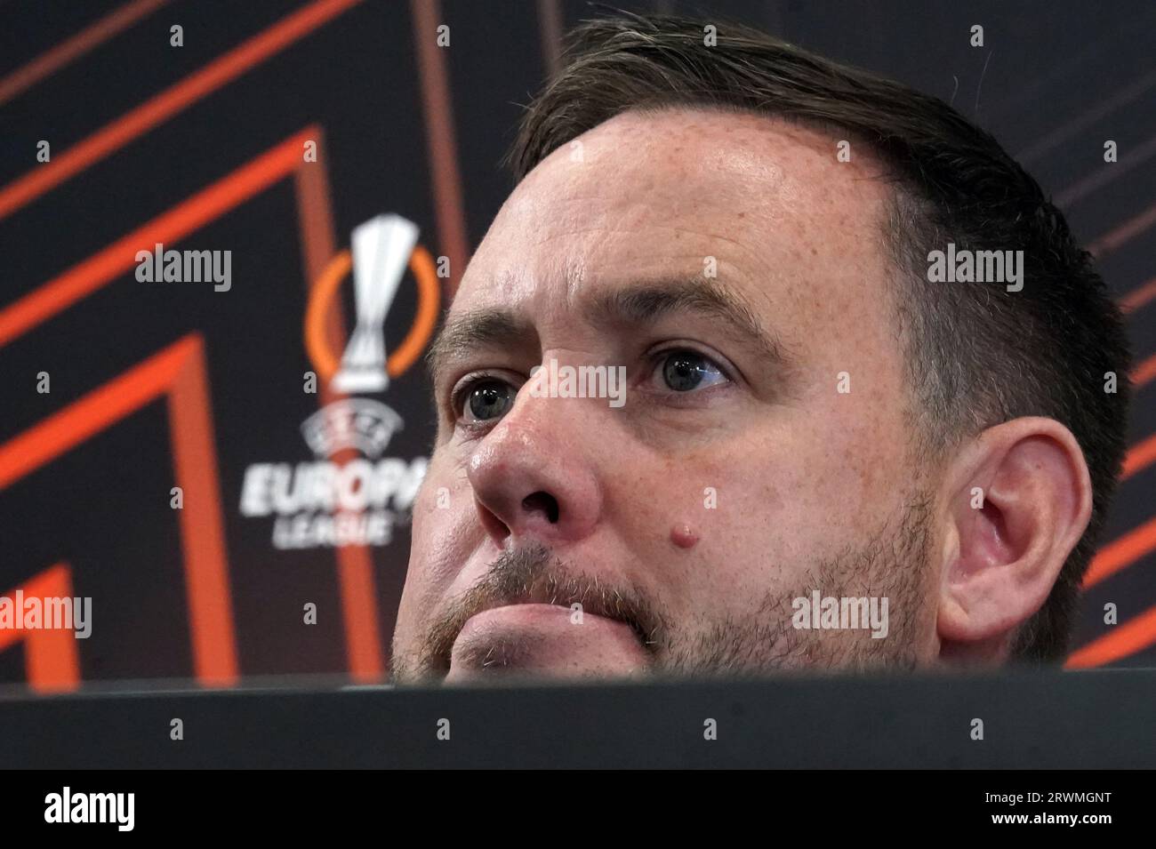 Rangers manager Michael Beale during press conference at the Rangers