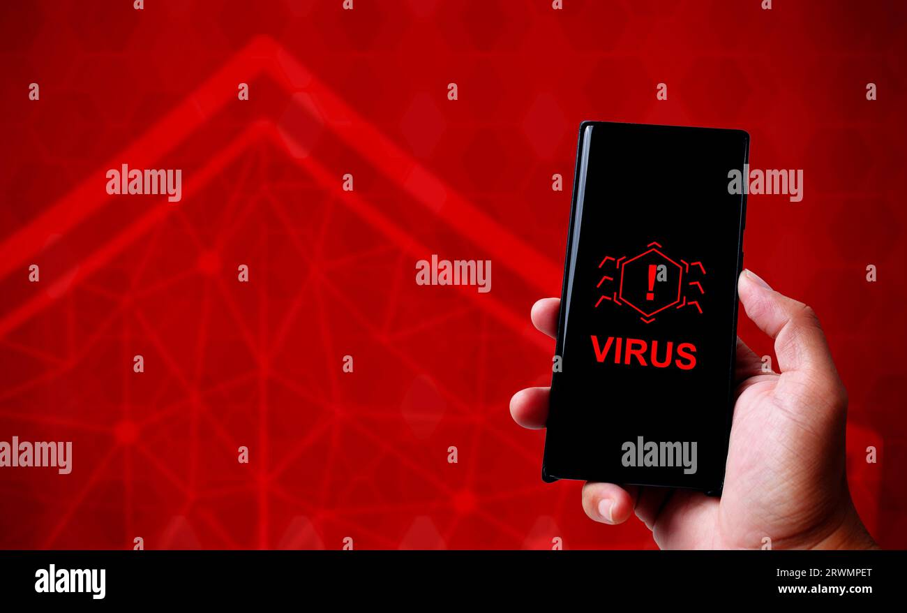 Hand holding smartphone with smartphone technology cyber security ...