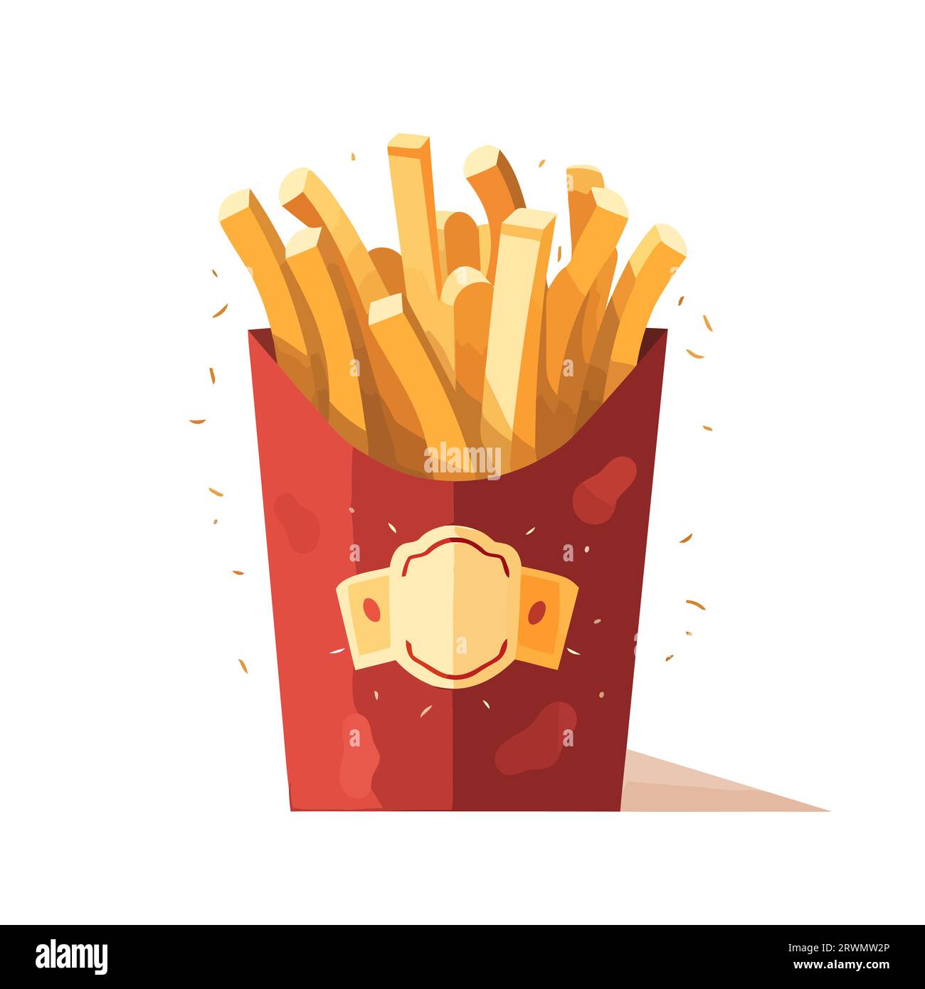 French fries paper carton bag Cut Out Stock Images & Pictures - Alamy