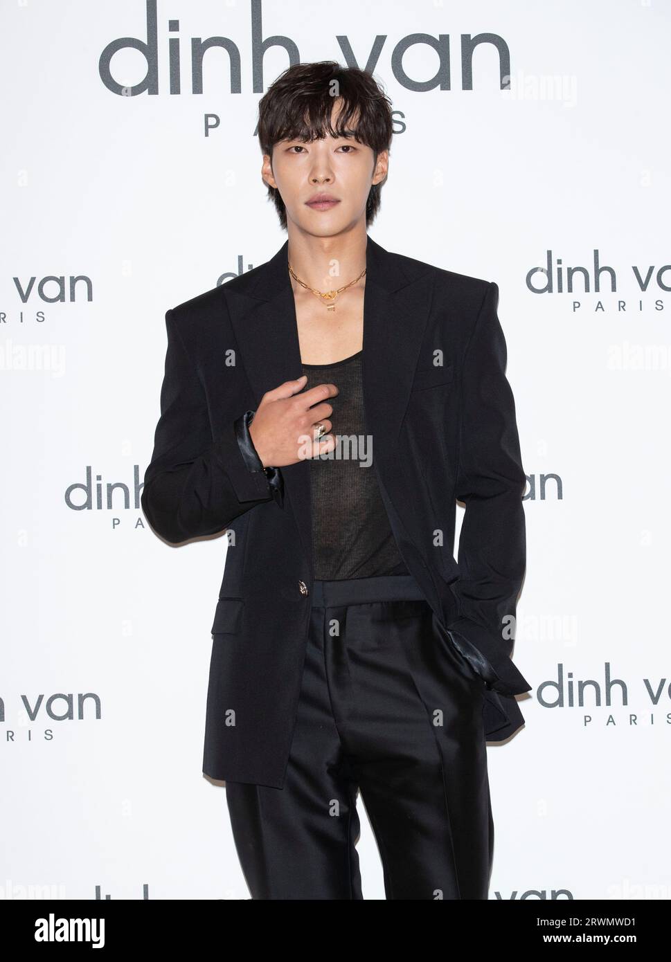 Seoul, South Korea. 20th Sep, 2023. South Korean actor Woo Do-hwan, attends a photo call for the French Jewelery brand Dinh Van Launching in Seoul, South Korea on September 20, 2023. (Photo by: Lee Young-ho/Sipa USA) Credit: Sipa USA/Alamy Live News Stock Photo