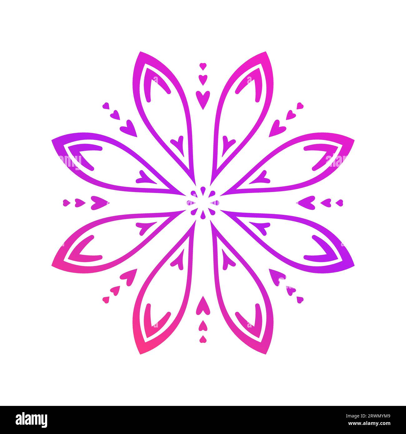 Round floral pattern circle decorative ornament Vector Stock Vector ...