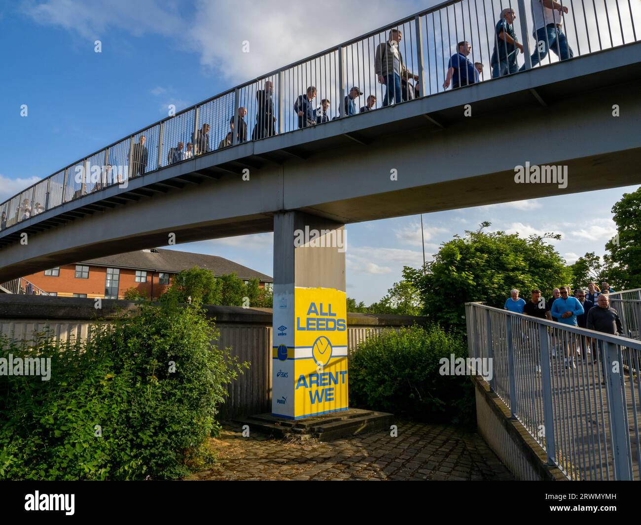 Scenes outside Elland Road, home of Leeds United on the day they were