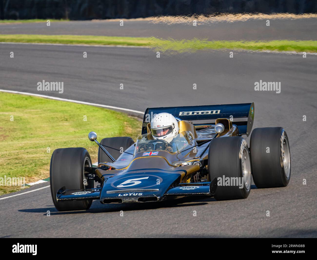 The gas turbine-powered Lotus 56B of Reine Wisell at speed