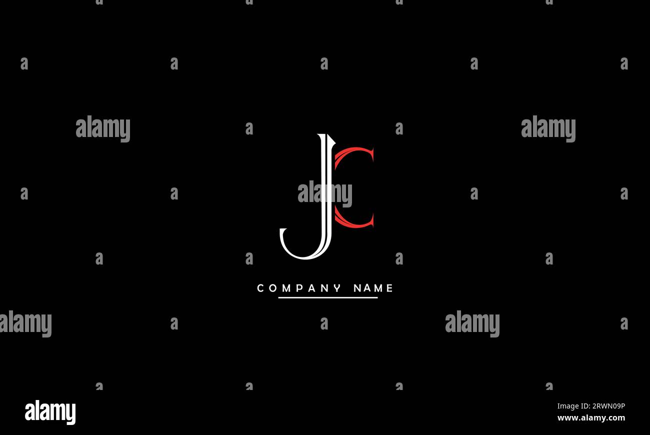 CJ, JC Abstract  Letters  Logo Monogram Stock Vector