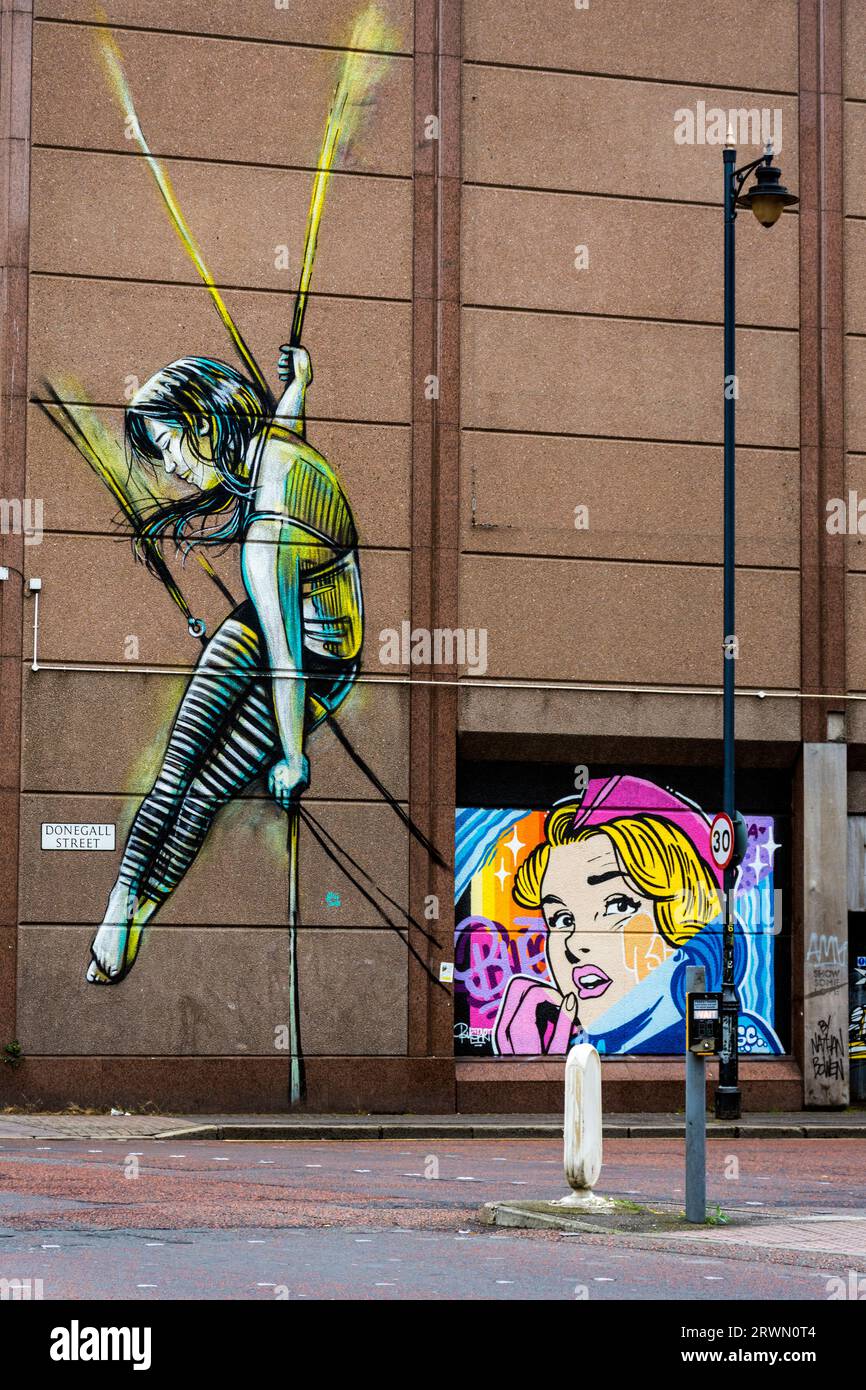 Colour in Belfast, Donegall Street, Northern Ireland. Stock Photo