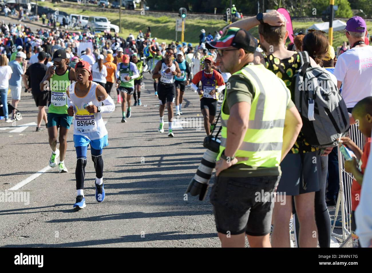 Long distance endurance athletics event, runners in 96th Comrades