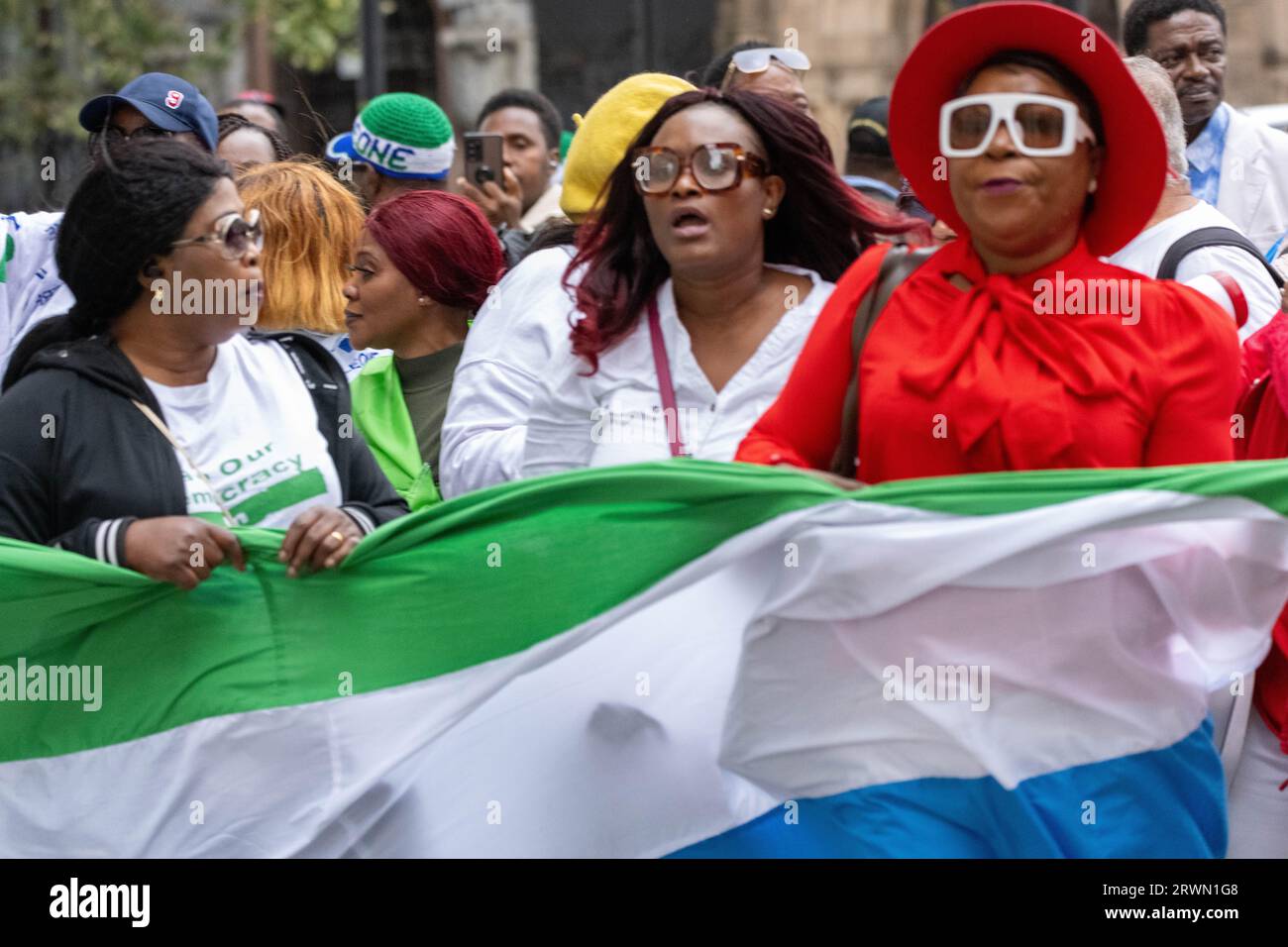 London, UK. 20th Sep, 2023. Sri Lankan protesters outside the Foreign and Commonwealth Office London UK Credit: Ian Davidson/Alamy Live News Stock Photo