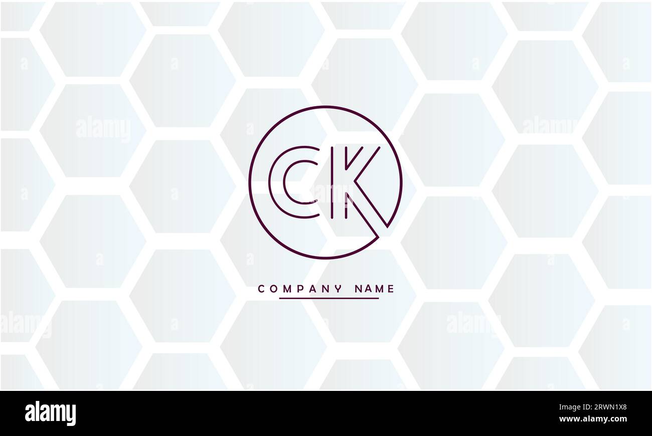CK, KC Abstract  Letters  Logo  Monogram Stock Vector