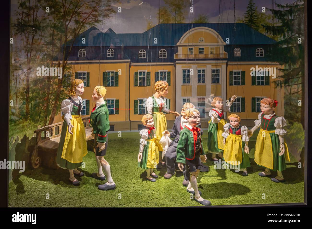 Puppets of the Trapp Family of The Sound of Music at Museum in Hohensalzburg Fortress