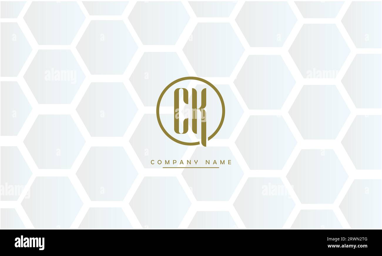CK, KC Abstract  Letters  Logo  Monogram Stock Vector
