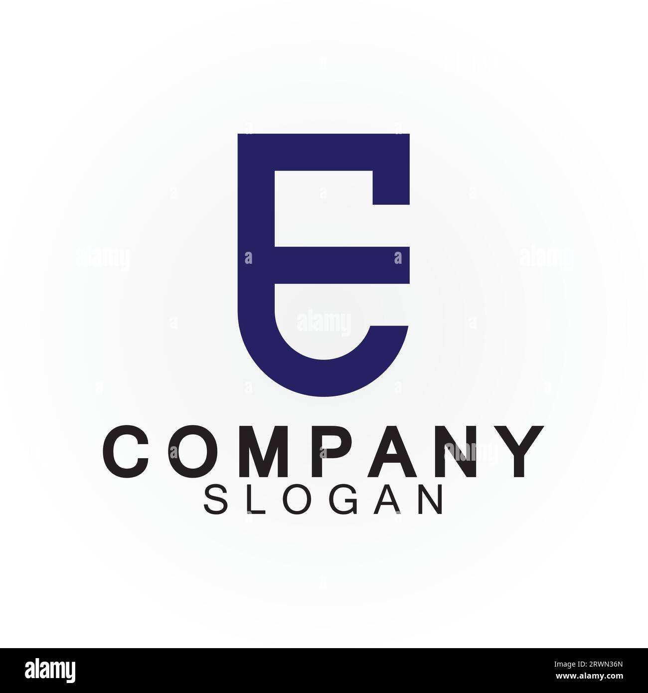 Abstract linear letter initial E shield logo icon design Stock Vector
